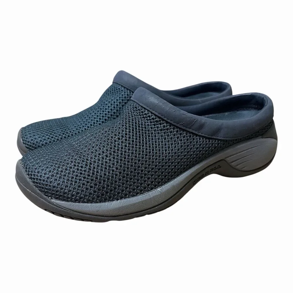 Merrell Encore Breeze Q2 Women's Size 9 Navy Blue Mesh Slip On Comfort Clogs